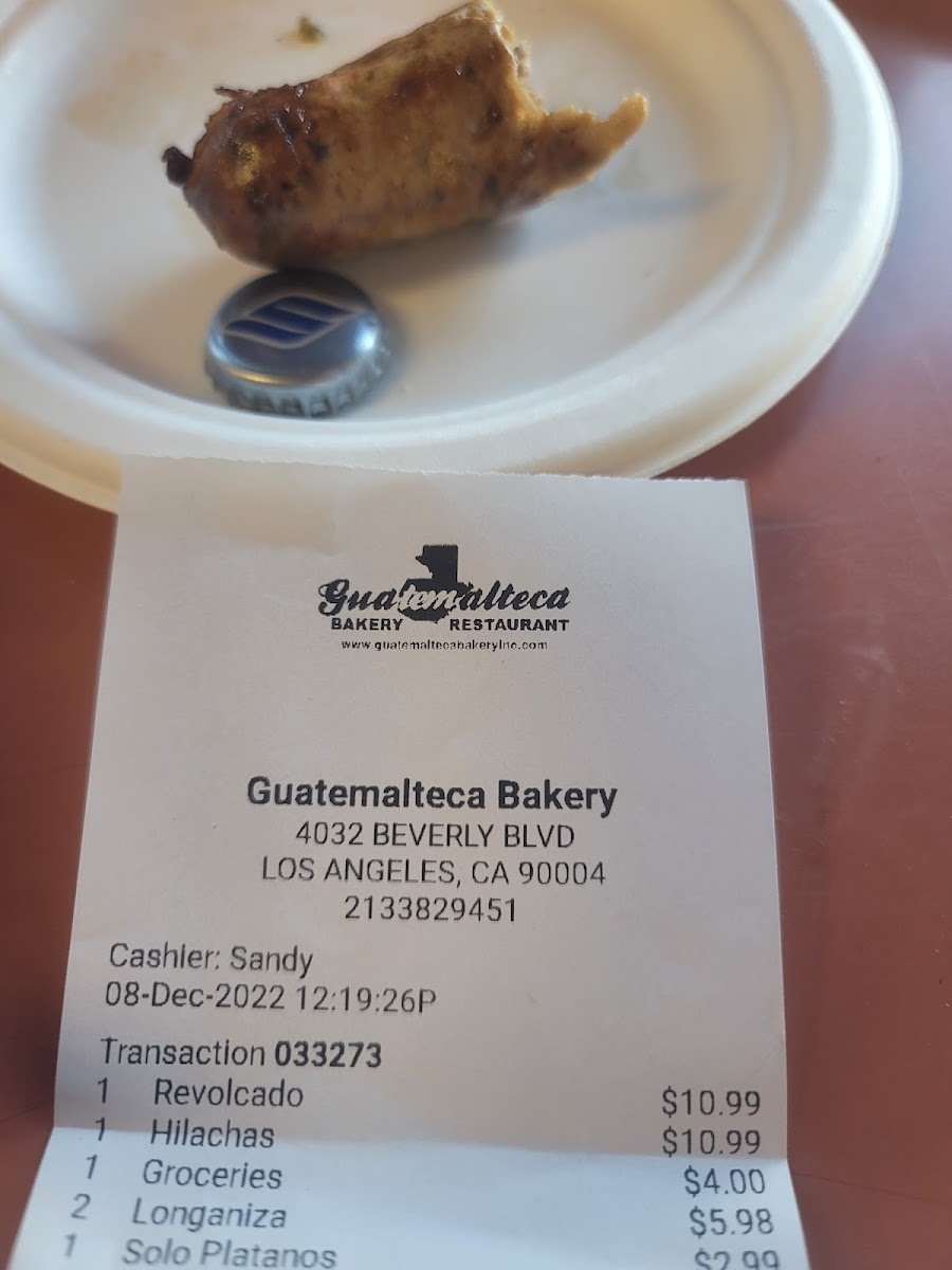 Guatemalteca Bakery and Restaurant Menu - Image 2